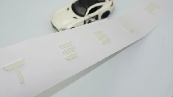 DK Tuning Tesla Model 3 Y S X Series Bagaj Şeffaf Renk Uzun Yazı Logo ürün görseli 1