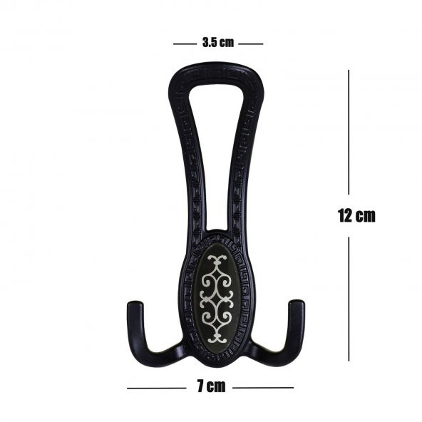 Portmanto Vestiyer Duvar Askısı Dolap Elbise Askılığı Mat Siyah - 2