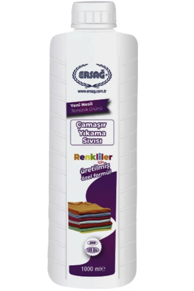 Ersağ Çamaşır Yıkama Sıvısı Renkliler 1000 Ml