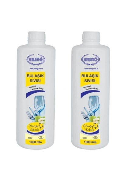 Ersağ Elmalı Bulaşık Sıvısı 2x1000 Ml.2 Adet