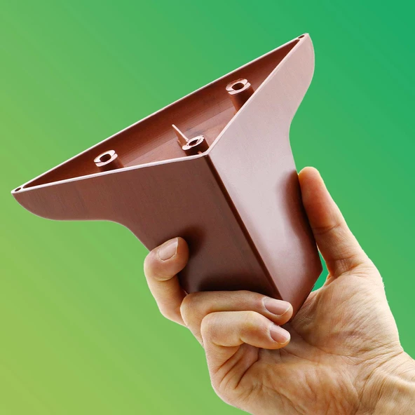 Zakkum Lüks Mobilya Kanepe Sehpa Tv Ünitesi Koltuk Ayağı 10 Cm Kahverengi Baza Ayakları - 3