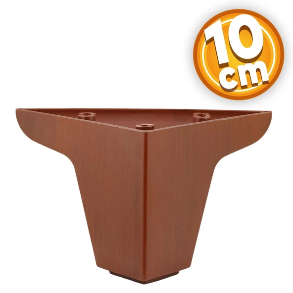 Zakkum Lüks Mobilya Kanepe Sehpa Tv Ünitesi Koltuk Ayağı 10 Cm Kahverengi Baza Ayakları