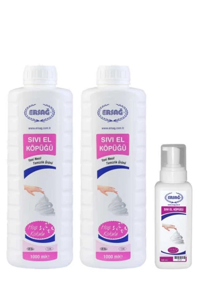 Ersağ Sıvı El Köpüğü 1000 Ml. X 2 Adet + Boş Aparat