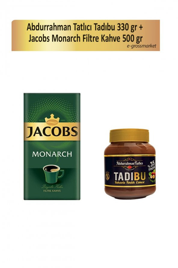 Abdurrahman Tatlıcı Tadıbu 330 gr + Jacobs Monarch Filtre Kahve 500 gr