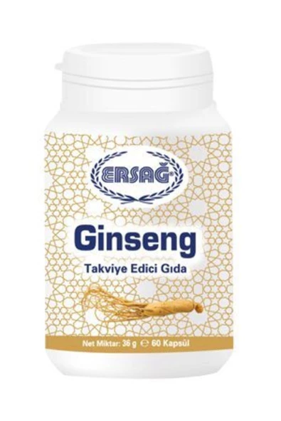 Ersağ Ginseng Gıda Takviyesi -60 Kapsül