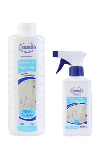 Ersağ Bahar Kokulu Banyo Wc Temizleyici 1000 Ml. + Boş Aparat