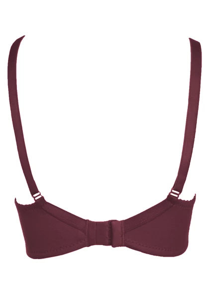 Alışveriş Meydanı Kadın Bordo Basic Üçgen Penye Sütyen - 2