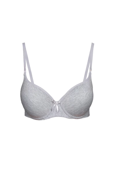Alışveriş Meydanı Kadın Gri Desteksiz Dolgusuz Balenli Boş Kap Sütyen