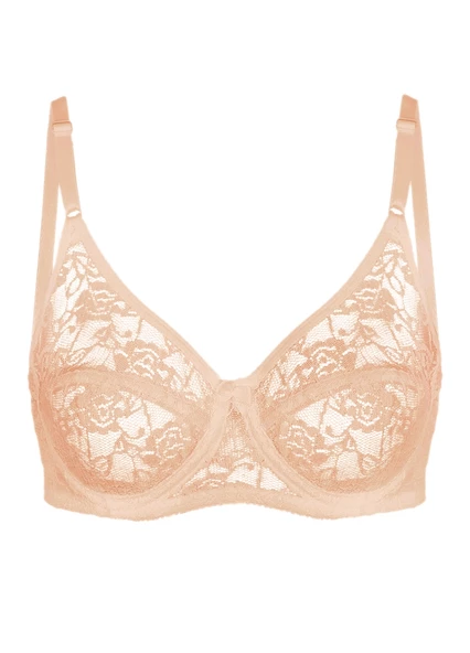 Alışveriş Meydanı Kadın Ten Balenli Tül Dantel Sütyen ürün görseli 1