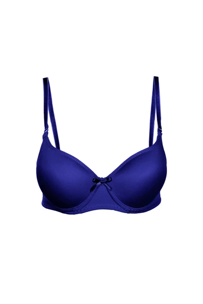 Alışveriş Meydanı Kadın Mavi Destekli Dolgulu Balenli Sütyen ürün görseli 1