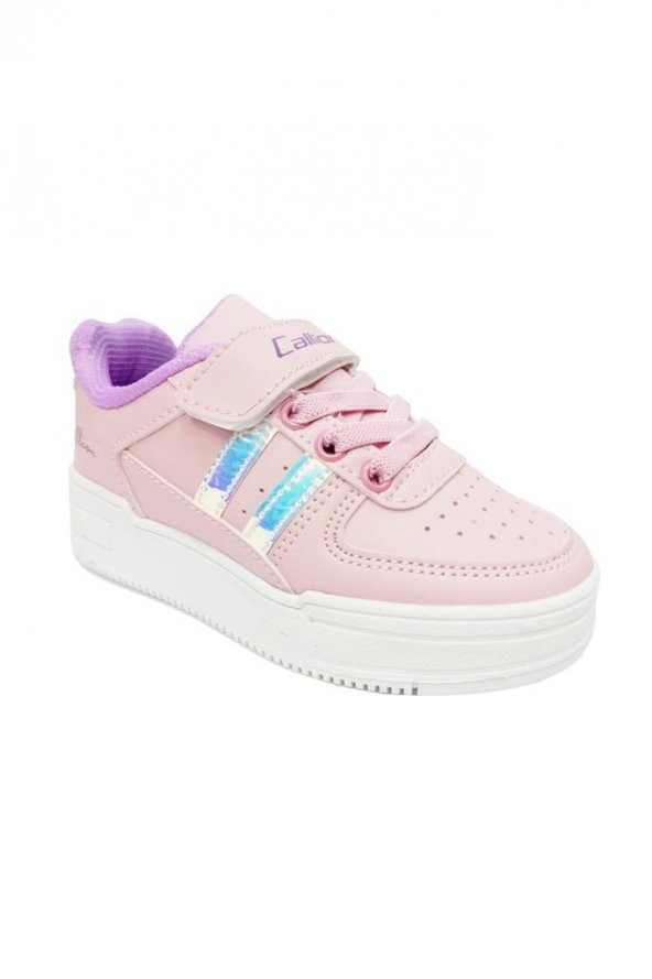 Callion 2024-P Deri Kız Çocuk Sneakers Ayakkabı Pembe Lila
