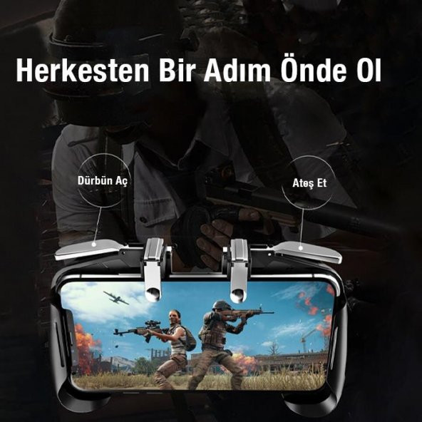 Coofbe L1-R1 Telefon Oyun Kolu, 4-6.5inch Telefon Uym Pubg, Call Of Duty Oyun kolu, Gamer Tetik - 3