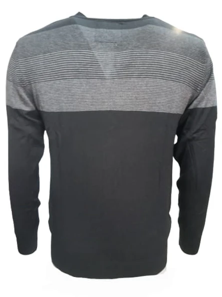 Mcl 16095 Erkek Basic Desenli Önü Düğmeli Hırka - Resim 2