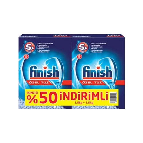 Finish Özel Tuz 1,5 kg + 1,5 kg Bulaşık Makinesi Tuzu