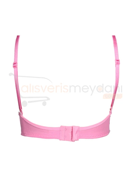 Alışveriş Meydanı Kadın Pembe Desteksiz Dolgusuz Balenli Boş Kap Sütyen - 2