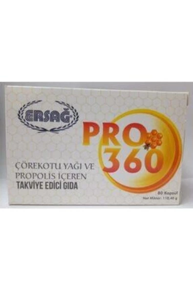 Ersağ Pro 360 Gıda Takviyesi, Propolis Ve Çörekotu Yağı Içeren Gıda Takviyesi