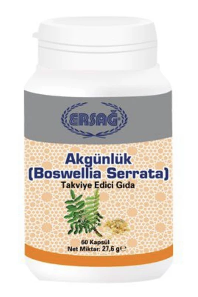 Ersağ Akgünlük Boswellia Serrata Takviye Edici Gıda 60 Kapsül