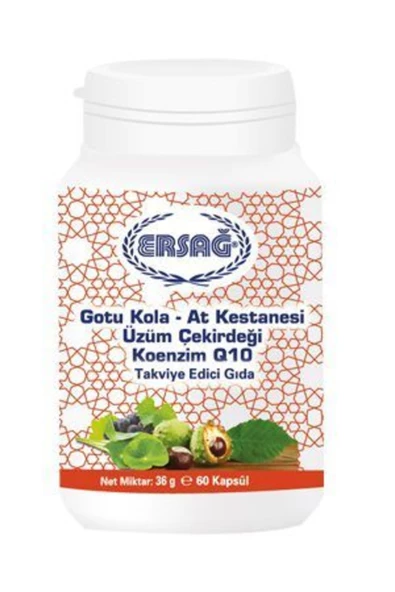 Ersağ Gotu Kola, At Kestanesi, Üzüm Çekirdeği, Koenzim Q10