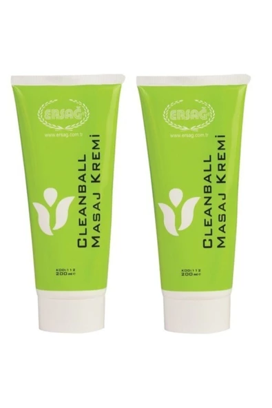 Ersağ 2 X 200ml Cleanball Masaj Kremi