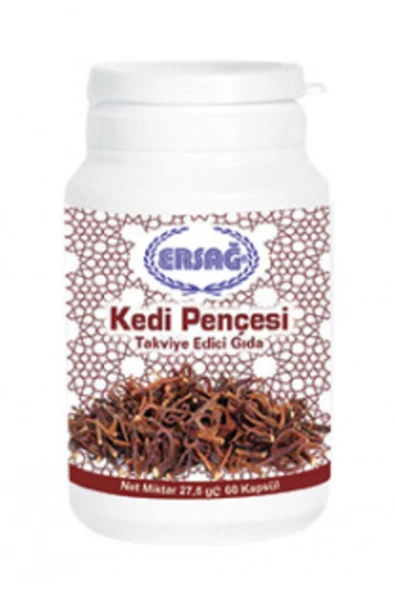 Ersağ Kedi Pençesi Gıda Takviyesi 60 Kapsül