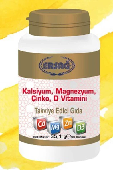 Ersağ Kalsiyum, Magnezyum, Çinko, D Vitamini