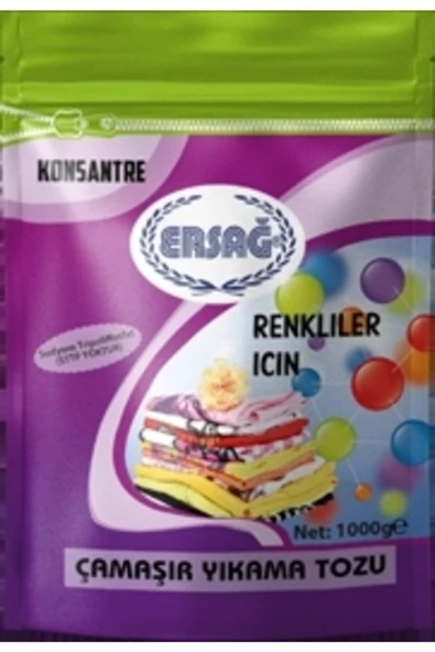 Ersağ Çamaşır Yıkama Tozu 1000 Gr.-renkliler