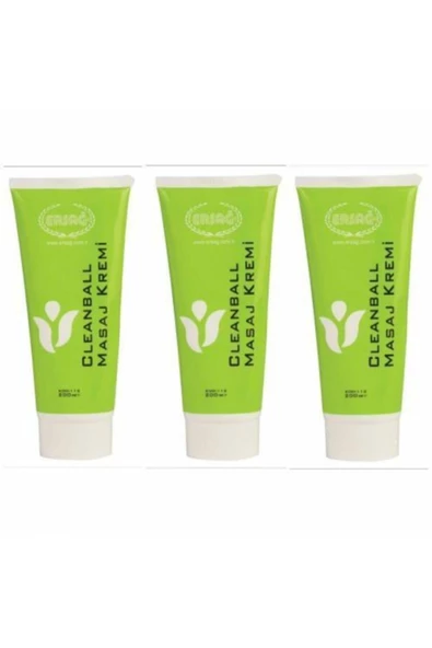 Ersağ Cleanball Masaj Kremi 3×200 ml Yeni Tarihli