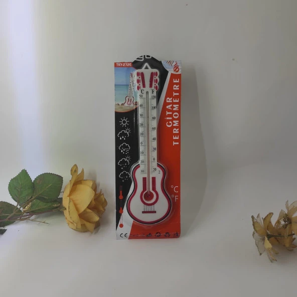 5-21 cm Oda Sıcaklığı Ve Sıcaklık Ölçme Termometresi Civalı Duvar Askılı Termometre Gitar Tasarımlı Termometre