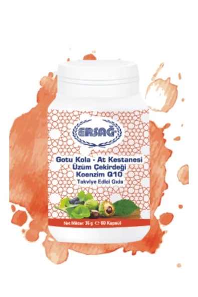 Ersağ Gotu Kola At Kestanesi Üzüm Çekirdeği Koenzim Q10 ürün görseli 1