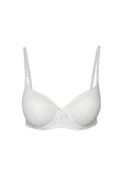 Alışveriş Meydanı Kadın Ekru Destekli Dolgulu Balenli Sütyen