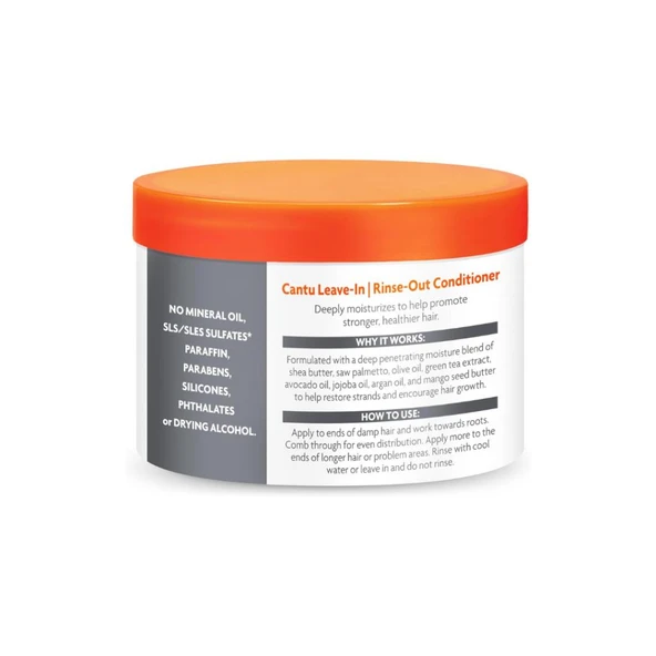 Cantu Kıvırcık ve Dalgalı Saçlar İçin Leave-in Contidioner Erkeklere Özel Durulanmayan Saç Kremi 370 gr - Resim 2