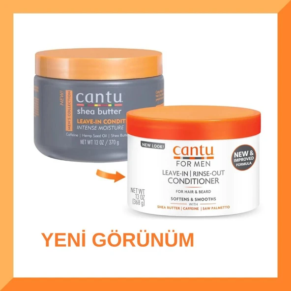 Cantu Kıvırcık ve Dalgalı Saçlar İçin Leave-in Contidioner Erkeklere Özel Durulanmayan Saç Kremi 370 gr - Resim 4