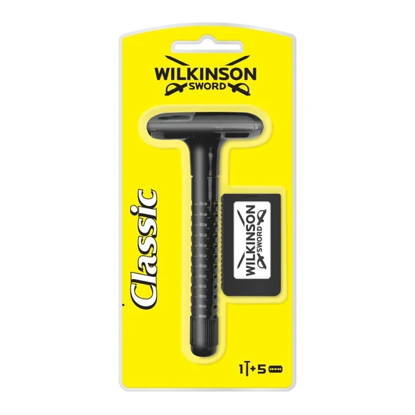 Wilkinson Sword Klasik Erkek Tıraş Bıçağı Makinesi ve 5 Yedek Bıçak