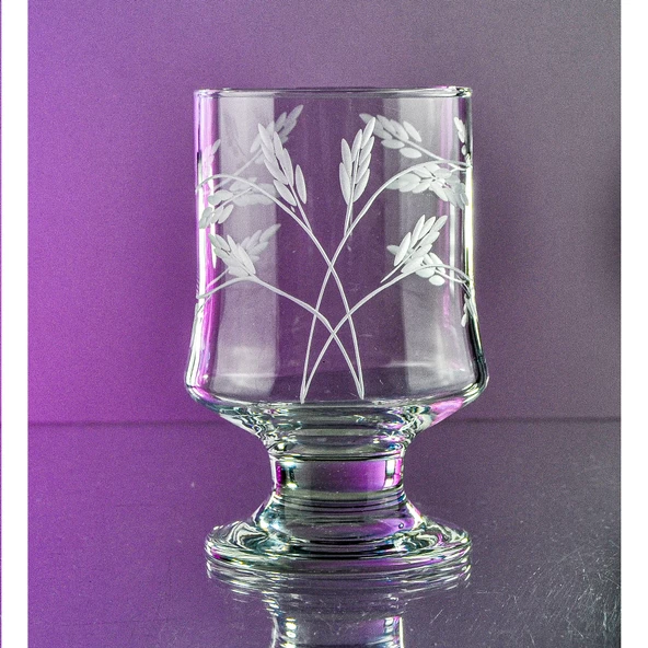 Decocia Aria 6 Adet Ayaklı Su Bardağı Magnolia Cup 310cc Sürgün Desenli - Resim 3