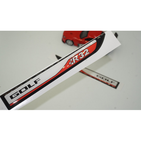 Volkswagen Golf R32 Yan Aynalar Ve Çamurluk Yanı Damla Desen Bıçak Logo Arma Seti ürün görseli
