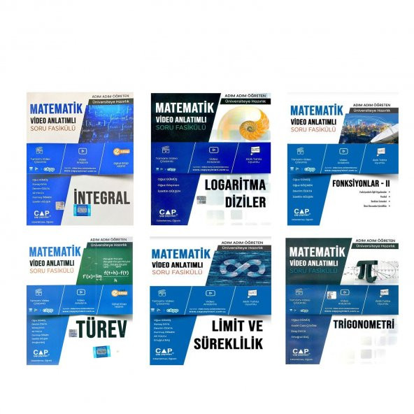 Çap Yayınları İntegral Limit Süreklilik Logaritma Diziler Fonksiyonlar II Türev Trigonometri Seti - 1