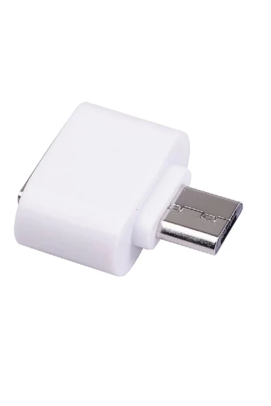 Mikro Usb Host Otg Dönüştürücü Çevirici Adaptör Beyaz - 2
