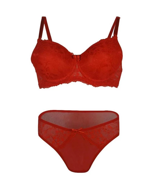 Essa Bayan Desteksiz Dantelli Sütyen Külot Takımı - 3