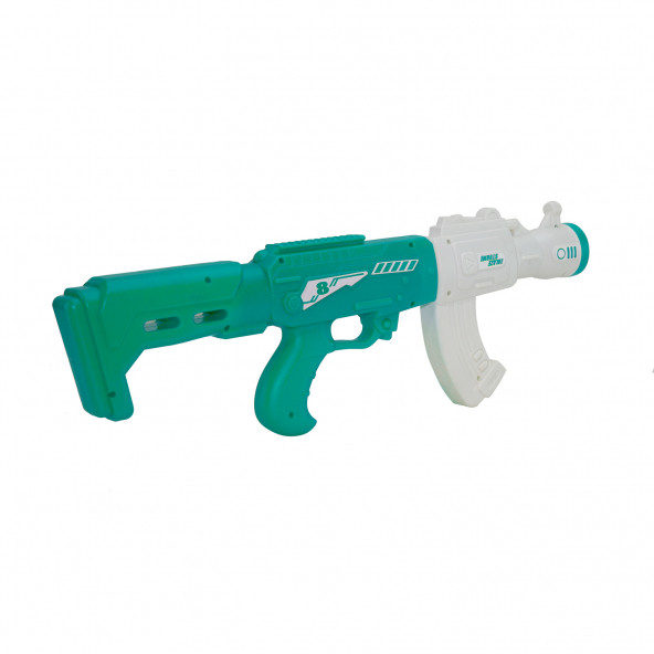 Oyuncak Tüfek Top Atan 50 Cm 8 Adet Mini Top Turkuaz - 4