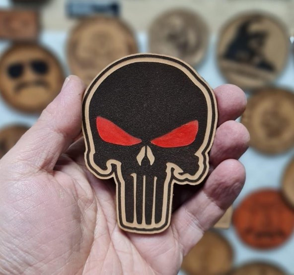 KURU KAFA NO:1 - Deri PEÇ - Arma - Askeri Patch - Resim 2