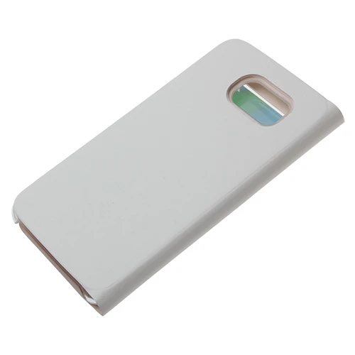 Samsung Galaxy S6 Kılıf S-View Pencereli (Suni Deri) - Beyaz - Resim 4