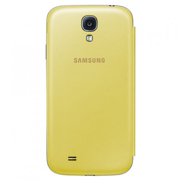 Samsung i9500 Galaxy S4 Orjinal S View Cover Kılıf - Sarı EF-CI950BYEGWW