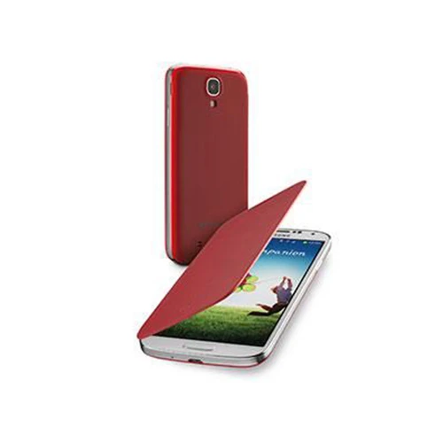 Samsung Galaxy S4 Cellular Line Flip Book Kılıf Kırmızı - BACKBOOKGALAXYS4R (Outlet) - Resim 2