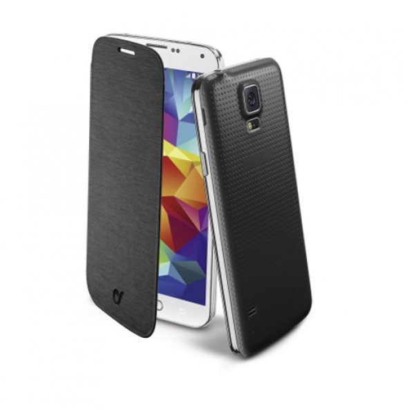 Samsung Galaxy S5 Cellular Line Flip Book Kılıf - Siyah BACKBOOKGALS5BK (Outlet)