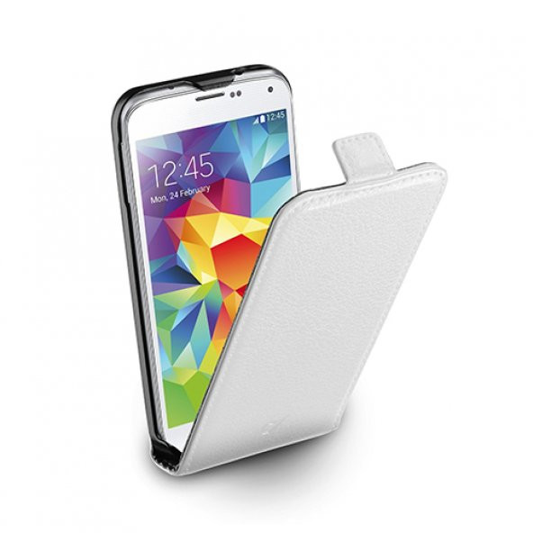 Cellular Line Samsung Galaxy S5 Flap Essential Deri Kılıf Beyaz - FLAPESSENGALS5W (Outlet)