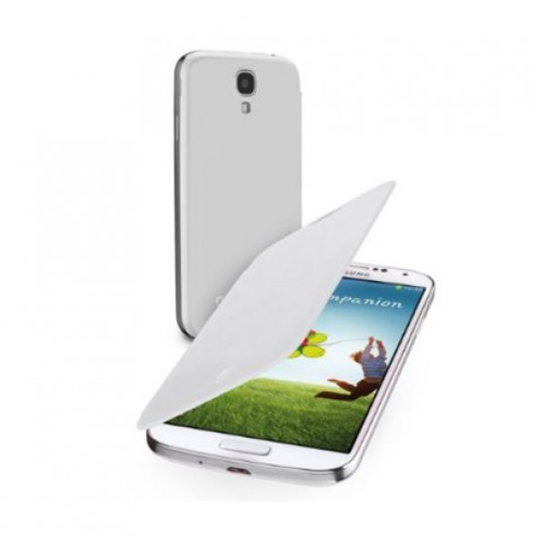 Samsung Galaxy S4 Cellular Line Flip Book Kılıf Beyaz- BACKBOOKGALAXYS4W (Outlet)