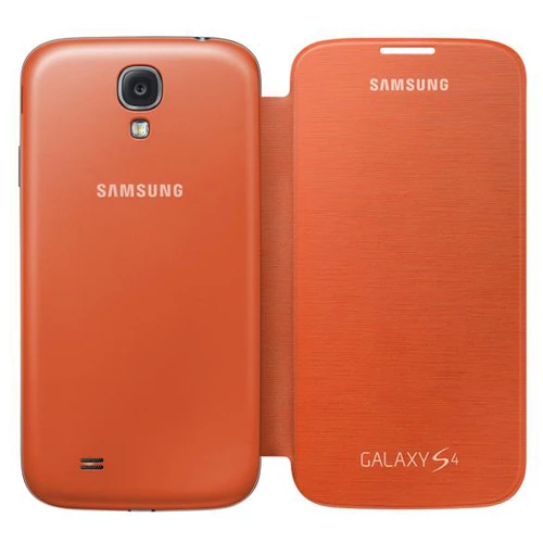Samsung Galaxy S4 Orjinal Flip Cover Kılıf - Turuncu EF-FI950BOEGWW (Outlet) - Resim 6