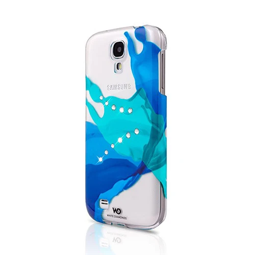 White Diamonds Galaxy S4 Swarovski Liquids Desenli Kılıf - Mavi (Outlet) - Resim 2