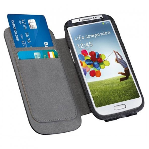 Cellular Line Samsung Galaxy S4 Book Card Kılıf Siyah - BOOKCARDGALAXYS4BK (Outlet)