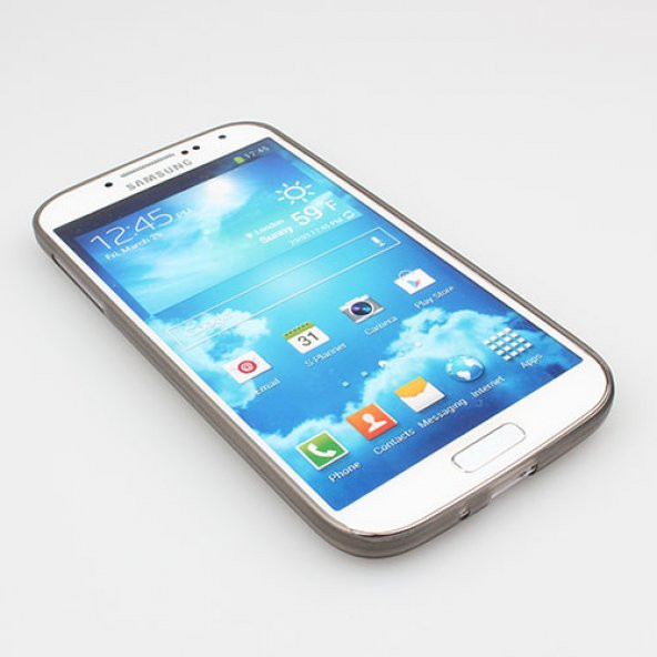 Samsung i9500 Galaxy S4 Süper Slim Kılıf 0.3 mm - Gri